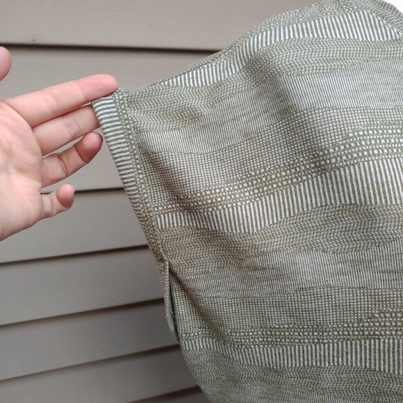 Time & Tru Green Print Knit Dress Side Detail Dolman Sleeves Cotton Blend - Picture 6 of 14